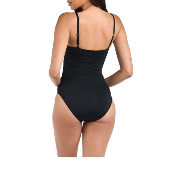La Blanca Island Goddess Lingerie One Piece - Black, Size 8, NWT - Picture 6 of 10